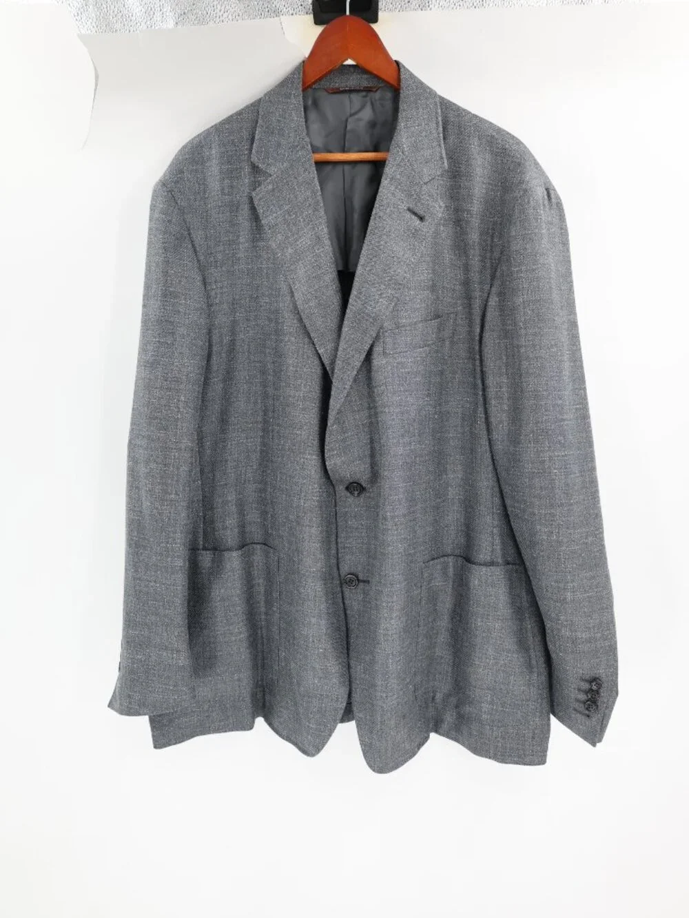 Canali Kei Sport coat mens 52R Slim Wool Silk Linen Unstructured gray half lined